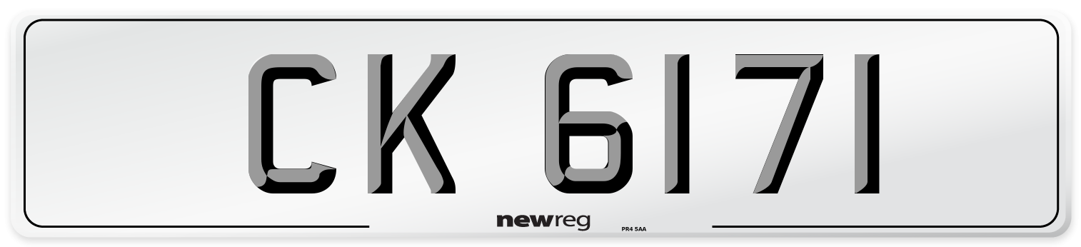 CK 6171 Number Plate from New Reg